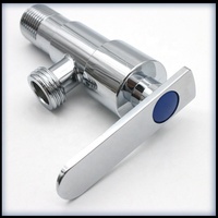 Válvulas Angulares Cromadas de Acero Inoxidable Fabricadas en Fábrica, Accesorios de Baño Personalizados, Válvulas de Cierre Angulares Etiquetadas para Cocina y Exteriores