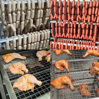 Four de fumage électrique multifonctionnel automatique pour viande, bacon, poisson, saucisses, cuisson à la vapeur et rôtissage
