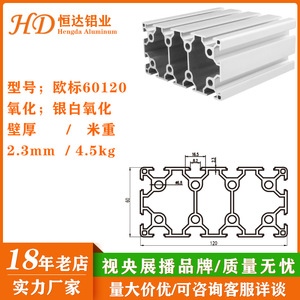 โปรไฟล์อะลูมิเนียมอุตสาหกรรมมาตรฐานยุโรป 6063 แบบอัดขึ้นรูป ชุบอโนไดซ์ สำหรับโครงสร้างอุปกรณ์และเสา - Product Image 5