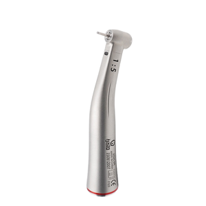 BESTO Contra-ángulo Eléctrico Dental 1:5 con Fibra Óptica, de Acero Inoxidable, Anillo Rojo, Tipo E, para Micromotor, Certificado CE - Product Image 1