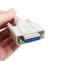 Cable de datos DB15 macho a hembra, cable de conexión de computadora de 1.5 metros con puertos serie/paralelos de 2 filas, cable de impresora