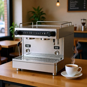 Cafetera Espresso Semiautomática Comercial de Alta Potencia con Bomba Rotativa Italiana Profesional y Doble Pantalla de Medición - Product Image 4