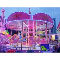 Jeu de carnaval de luxe Autres installations de parc d'attractions Fairground Merry Go Round Soft Play Carrousels musicaux Cheval à vendre