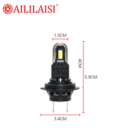 Ampoule LED H7 H18 H4 500 % plus lumineuse en aluminium aéronautique, Plug-and-Play, pour voiture et moto, phare LED, vente directe usine