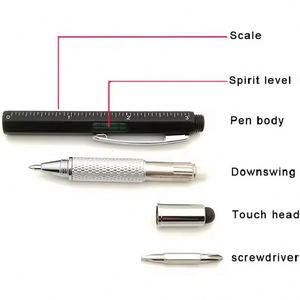 Stylo multifonction 6-en-1 : stylo à bille, tournevis, calibre, niveau, règle et stylet capacitif - Product Image 4