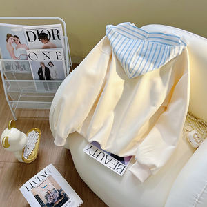 Ensemble de vêtements d'hiver pour femmes de haute qualité, <span class=keywords><strong>sweat</strong></span>-shirt à col rond en jersey anti-rétrécissement et veste deux pièces avec motif de lettres - Product Image 4