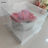 Cajas Transparentes para Pasteles y Cajas de Regalo para Pasteles de Cumpleaños |   Bolsa de Flores para Cumpleaños y Bodas