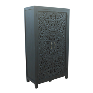 Wooden Almirah <b>Wardrobe</b> Durable Bedroom Closet with Multiple Compartments and Smooth Matte Finish and Natural Look - Product Image 3