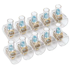 Blocco di terminali trasparenti PC5 da 4 mm (2 unità), ideale per connessioni elettriche e riparazione di cavi. - Product Image 1