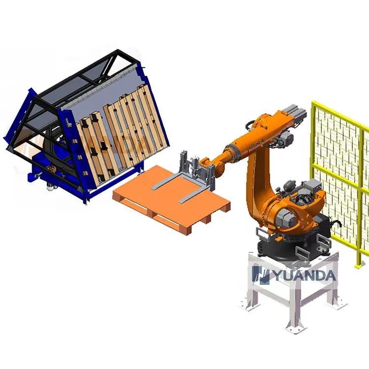 Industrielle automatische Gabel arm system Nagel pistole Palette Herstellung Stapel herstellung Produktions roboter für Holz palette