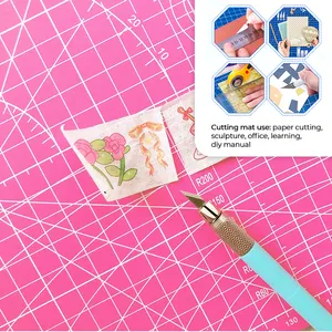 Wholesale Hot Sale Striped Pattern Cutting Mat Antimicrobial Round Shape Cutting Mat For Plotter