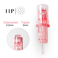 Naturalness 11P 0.2MM Precision PMU Aiguille YD PINK CRYSTAL Cartouche Universelle pour Sourcils, Lèvres et Yeux