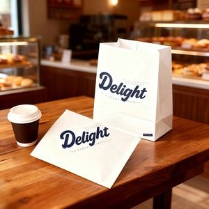 Custom Logo Printed Fast Food Grade Brown Kraft Wax Greaseproof Cookie Burrito Donuts Sandwich Bread Packaging Paper <b>Bag</b> - Product Image 2