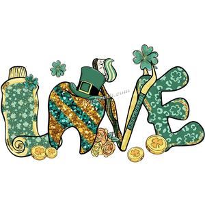 Hot Sale Happy Go Lucky Design Heat Transfers Washable DTF <strong>St</strong> <strong>Patricks</strong> <strong>Day</strong> Prints Heat Transfer Stickers for T-<strong>Shirts</strong> - Product Image 3