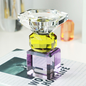 Bougeoir en <span class=keywords><strong>cristal</strong></span> de luxe pour la <span class=keywords><strong>d</strong></span>écoration de la maison, <span class=keywords><strong>d</strong></span>écoration de table, bougeoir en verre de <span class=keywords><strong>cristal</strong></span> pour mariage et Noël - Product Image 3