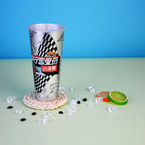 Vaso de Plástico Transparente de Grado Alimenticio, Moldeado por Inyección de PET, Recubierto de Aluminio Premium - Product Image 2