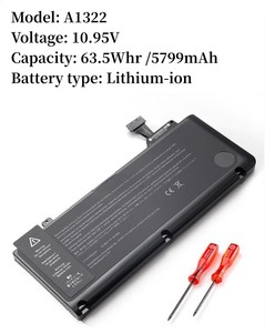 Baterías de litio recargables para tabletas A1322 <span class=keywords><strong>Mac</strong></span> Book Pro 13 "<span class=keywords><strong>A1278</strong></span> 2009-2012 marca OEM Guangdong en stock - Product Image 2