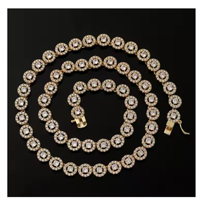 สร้อยคอเพชรโมอิสซาไนต์ทรงเหลี่ยมมรกต สไตล์ฮิปฮอปแฟชั่นสุดหรู ความใสสูง สำหรับผู้ชายและผู้หญิง - Product Image 5