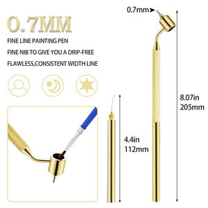 Schräge feine Linie Mal stift Fluid Writer Pen Aluminium Fin eliner Paint Pen Student Sketch Tragbare Zeichen werkzeuge - Product Image 2