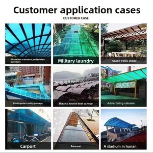لوح تحمّل صلب PC شفاف للغاية لنقل الضوء 2/3/4/5 لوح تقطيع من البولي كاربونات المظلة المظلة - Product Image 4