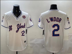 Maillot de baseball personnalisé brodé # 2 # 18 uniformes rétro New York City Connect bleu royal et orange à boutons pour hommes et jeunes OEM/ODM - Product Image 5