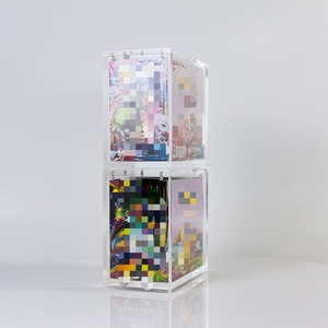 Premium Acrylic Stackable Trading Card Case Magnet <b>Lid</b> for Collector Display - Product Image 2