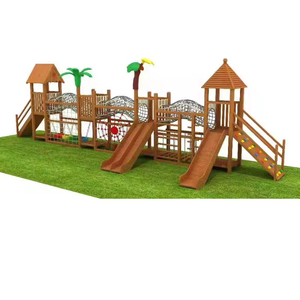 Küçük boy çocuklar ahşap açık oyun alanı çok fonksiyonlu açık eğlence parkı ahşap ekipmanları çocuklar için - Product Image 6