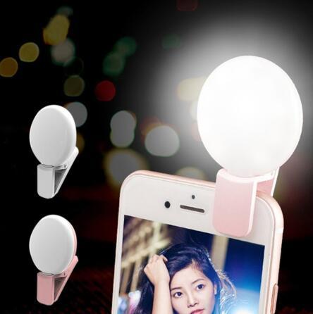Selfie Ring Light for Photography Mobile Phone Lens Selfie Ring Light Rechargeable  LED Dimmable Clip Mini Lights Camera Phone