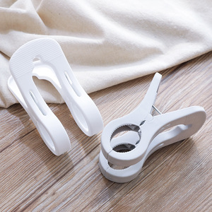 <b>Plastic</b> Garment Clip White Gray Blue Multi Functional Clothes Drying Clip For Bed Sheet And <b>Curtain</b> Use - Product Image 4