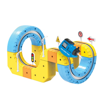 25 Pièces Kit de Train DIY à Engrenages Rotatifs et Circuits Suspendus avec Lumières Clignotantes, Jouet d'Assemblage pour Enfants, Coordination Oeil-Main, Cadeau d'Anniversaire