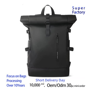 वीर नाइट कस्टम लोगो डिजाइन रोल टॉप ट्रैवल बैकपैक कॉलेज स्कूल रोल टॉप बंद लैपटॉप बैग - Product Image 1