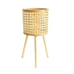 Bamboo Woven Flower <b>Stand</b> Medium Large <b>Small</b> Indoor Outdoor Plant <b>Display</b> Rack For Home Garden Decor - Product Image 5
