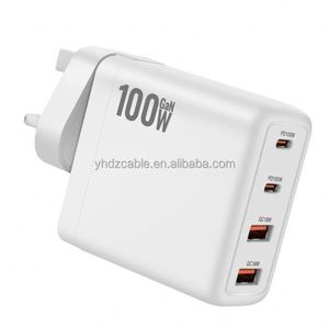 Nouveau chargeur Gan PD 100W, adaptateur PD pliable standard US UK EU AU 100W, chargeur de voyage 2A2C - Product Image 4