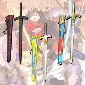 Fate/Stay Night Gamme complète de modè<span class=keywords><strong>les</strong></span> d'armes Miniature d'épée en métal pleine grandeur 22 cm Porte-clés Épée d'anime Épée de collection Épée personnalisée - Product Image 1