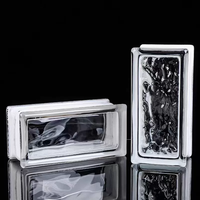 Brique de verre cristallin solide pour la construction décorative Bloc de couleur creux pour le salon ou la salle de bain Murs en verre