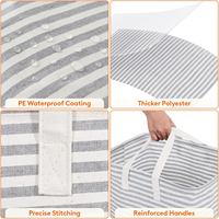 Panier à linge pliable CF, design autoportant et imperméable, 80L chacun, avec poignées, pour chambre et buanderie