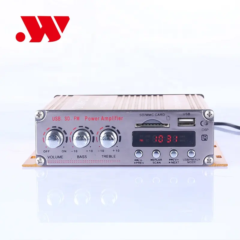 자동차 전자 뜨거운 판매 YW-202 usb/sd BT 오토바이 2 채널 미니 오디오 전력 증폭기