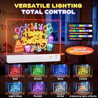 Tableau lumineux LED pour enfants en gros, 5 niveaux de luminosité, tableau de dessin en acrylique, 8 modes d'éclairage, bloc-notes effaçable pour supermarché