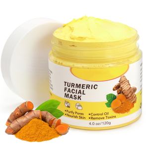 Mascarilla Facial de Arcilla para el Cuidado de la Piel, 120g, Limpieza Profunda, Purifica los Poros, Mascarilla Facial de Cúrcuma - Product Image 1