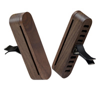 Diffuseur d'air pour voiture, clip de ventilation en bois avec mèche en coton