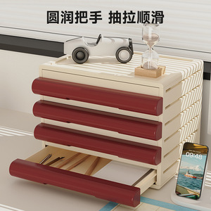 Drawer Style Desktop Organizer A4 Paper <b>Cd</b> Storage Cabinet With Wheels Office Storage <b>Box</b> Rectangle Solid Color Standing Type - Product Image 2