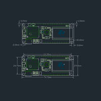 Papan Pengembangan Modul SIM800C Slot Kartu Biru WIFI ESP32 SIM800C-DS V02 ESP32 Tanpa Solder