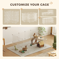 Cage et Maisons pour Animaux de Compagnie Multi-Niveaux Détachable Personnalisable de Haute Qualité pour Lapin Cobaye