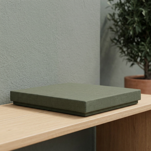 Ensemble de papeterie en lin olive Prestige Creations, boîte de rangement élégante et durable pour le bureau, la maison, les mariages et les événements, DIN A3/A4/A5 - Product Image 3