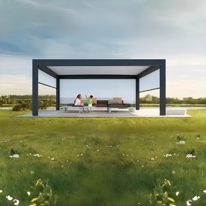 Pergola motorisée d'extérieur moderne Toit à persiennes en aluminium imperméable Pergola de jardin en métal <span class=keywords><strong>Couverture</strong></span> d'ombrage - Product Image 2