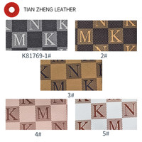 Similicuir gaufré imprimé PVC imperméable à motif monogramme pour bagages, chaussures, sacs à main, trousses de maquillage, housses de vêtements et de carnets