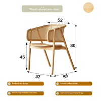 Chaise de salle à manger naturelle en bois massif pour les hôtels et les restaurants