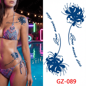 Tatuaggi Temporanei Semi-Permanenti <span class=keywords><strong>con</strong></span> Oltre 5000 Disegni, Impermeabili, Resistenti al Sudore, Durata 2 Settimane, Motivi Floreali - Product Image 3