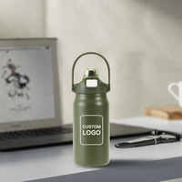Thermos isotherme à double paroi en acier inoxydable 500 ml avec logo personnalisé, sans BPA, isolation thermique 12-24 heures, anti-fuite, pour le sport et les enfants