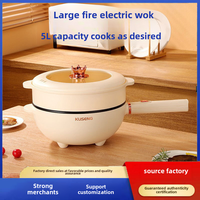 Mini-casserole électrique multifonction antiadhésive à grande capacité 3L, modèle mécanique à longue portée, poêle électrique grande capacité